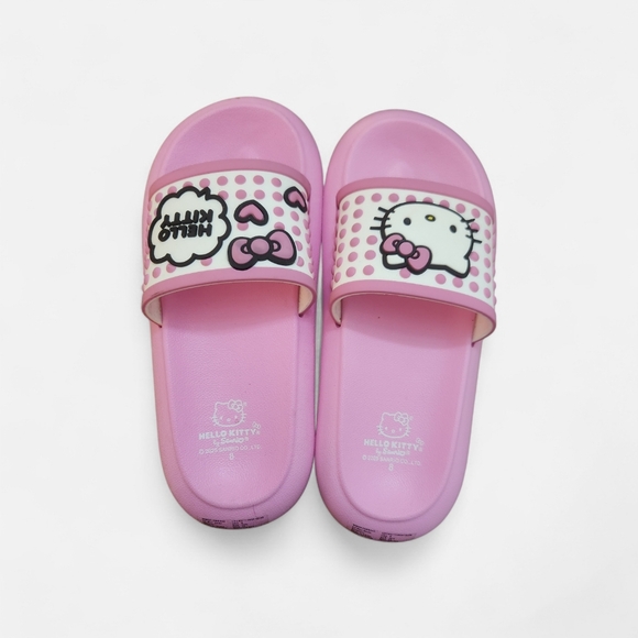 Hello Kitty Pink Slide On Sandals Women's Size 8 New - Picture 2 of 11
